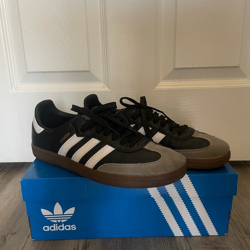Adidas Black and White Samba Sneakers